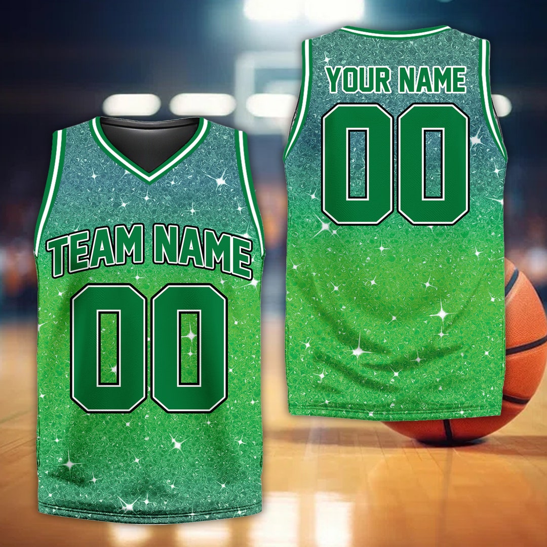 Custom Sparkling Glitter Basketball Jersey Personalized Colors ...