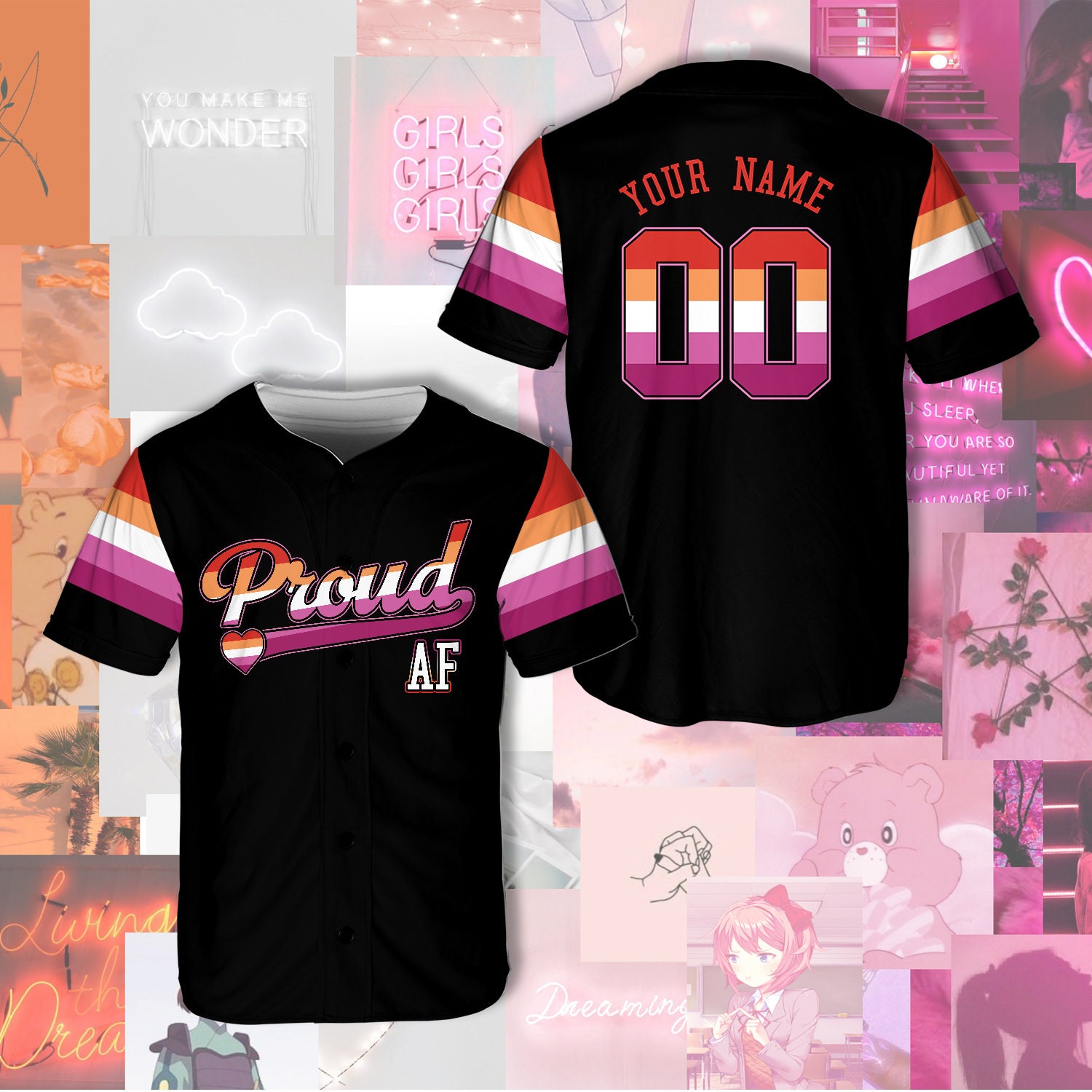 Discover Personalized LGBTQ Baseball Jersey Custom Pride Month Shirt