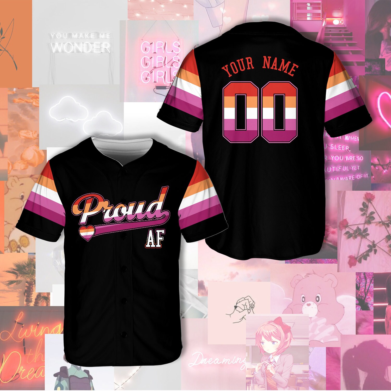 Discover Personalized LGBTQ Baseball Jersey Custom Pride Month Shirt