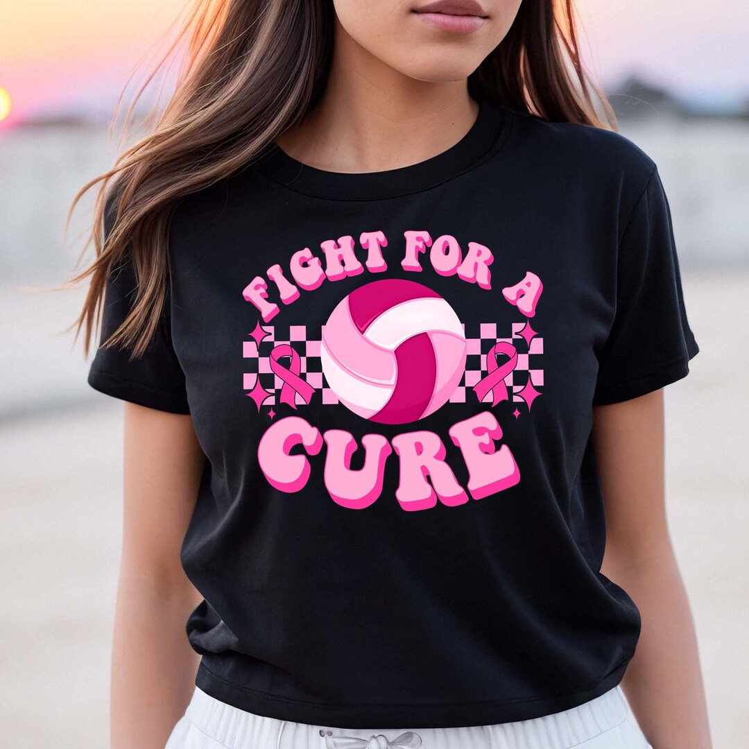 Volleyball Pink Out Breast Cancer Awareness Shirt in October Etsy