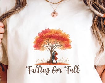 Falling For Fall Shirt | Fall T-shirt, Comfortable Autumn Sweatshirt, Cozy Fall Apparel