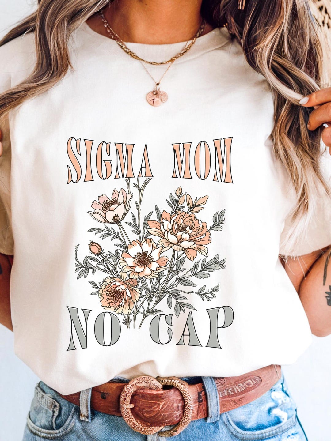 Sigma Mom Sigma Mom No Cap T-shirt | Floral Art, Mom Tee - Etsy