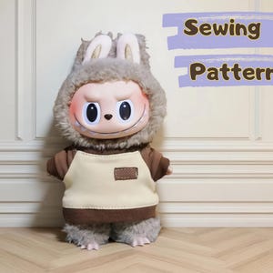 Labubu Sewing Pattern PDF | Cute Clothes & Sweatshirt Tutorial | Step-by-Step DIY Guide for Beginners | Instant Download Outfits