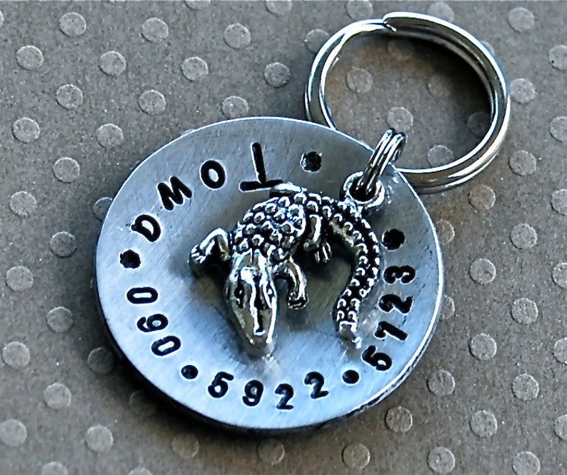 Alli-Gator domed Pet ID Tag Personalized Custom Identification Pet Jewelry image 3