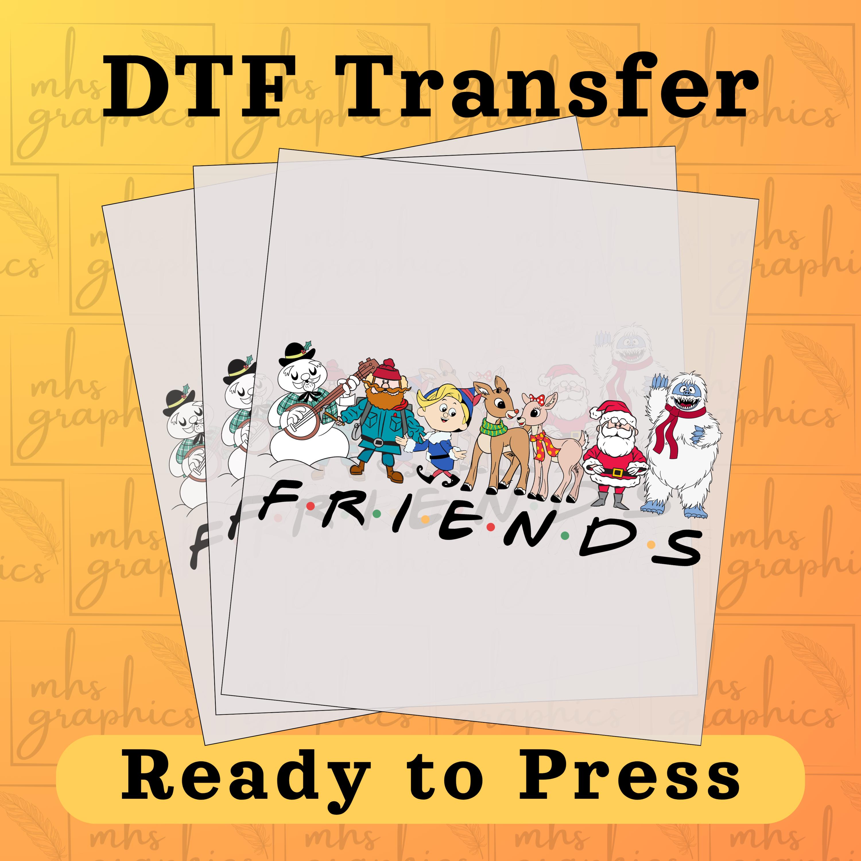 Rudolph Friends DTF Transfer, Christmas Ready to Press, Christmas Heat Transfer, Christmas Shirt, Christmas Dress, Christmas DTF, Xmas