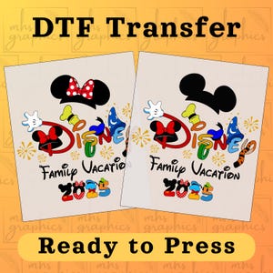 Family Vacation 2025 DTF Transfer, Disney Ready to Press, Family Vacation Heat Transfer, Disney Trip Shirt, Disney Vacation, Christmas DTF