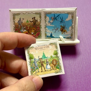 1:6 1∶12 Scale Wizard of Oz Mini Book DIY DIGITAL PDF File, Openable Pages, Miniature Fairy Tale Dollhouse Printable, Children Classic