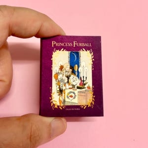 1:6 1∶12 Scale Princess Furball Mini Book DIY DIGITAL PDF, Readable Pages, Bookmark, Princess Miniature Fairy Tale Dollhouse Printable