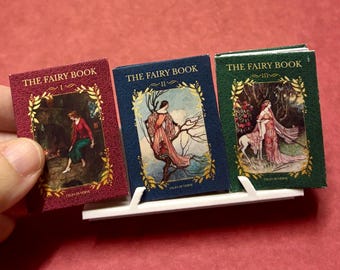 Paquete de minilibros de hadas a escala 1:6 (1:12), PDF digital imprimible para casa de muñecas, rimas infantiles antiguas de cuentos de hadas.