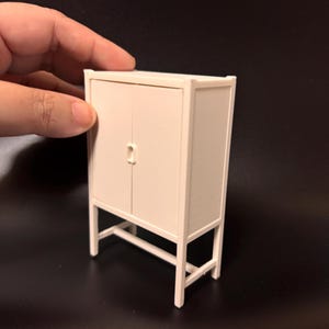 3D Printable STL File - Miniature Wardrobe: 1/12 Scale Dollhouse projects and diorama (Digital Only)