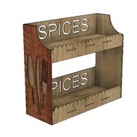 Laser Cut File Vector Spice Rack Spice Holder Seasoning Design SVG ...
