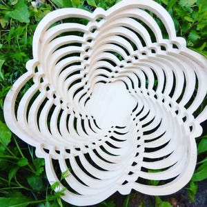Bowl laser cut vector file DXF, Basket vector, Dish for fruit vector, Plate for sweets or cookies Glowforge SVG, Bowl Scroll Saw pattern 006