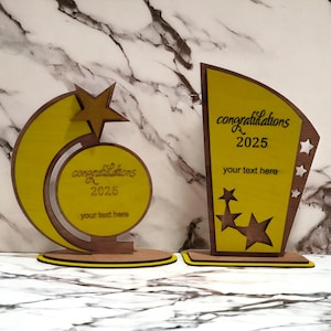 Award Trophäe SVG für Laser Cut 2 awrds, Glühschmiede-Preisdatei, Abschlusspokal, Laserschnitt-Auszeichnungen, Abschlusszeichnung, Abschlusszeichnung Lasercut k005