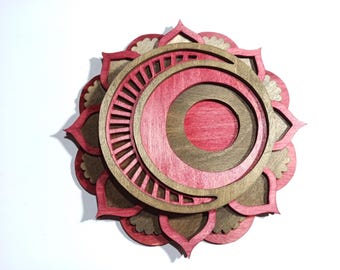 Patrón de sierra de calar con mandala en capas, archivo de corte láser de mandala, patrón de candelabro de decoración de pared en capas, patrón de decoración k043
