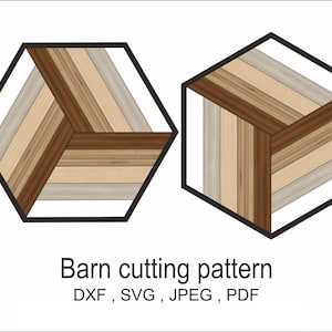 wood mosaic sign SVG, laser farmhouse sign template, DIY barn quilt laser cut files for sign, Glowforge wood cutouts instant download k083