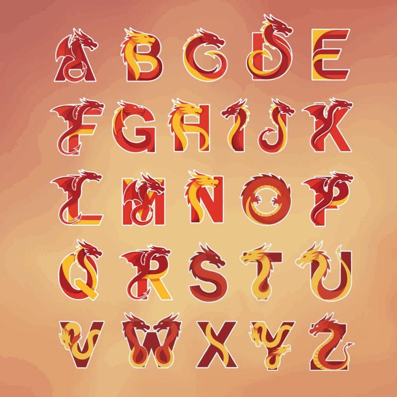 Dragon Fire Font - Etsy