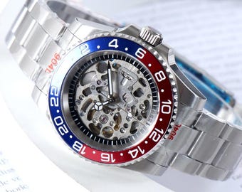 SkelTime Custom MODS-skelethorloge in pepsi-stijl NH70