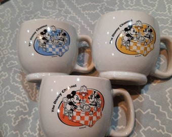 Lot 3 vintage Disney Mugs restaurantware Mickey & Minnie