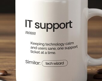 IT Support Coffee Mug | Minimalist Tech Gift