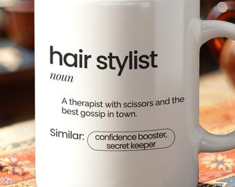 Funny Hair Stylist Coffee Mug | Salon Humor, Therapist Gift