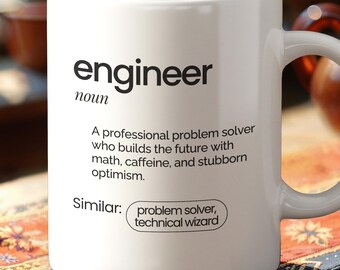 Funny Engineer Definition Mug | Problem Solver Gift