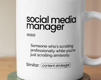 Social Media Manager Mug | Funny Marketing Mug | Digital Marketer Coffee Cup