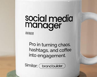 Social Media Manager Definition Mug | Marketing Gift