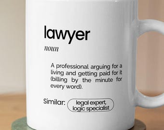 Funny Lawyer Definition Mug | Attorney Gift