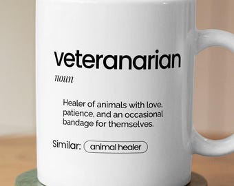 Veterinarian Definition Mug | Animal Doctor Gift