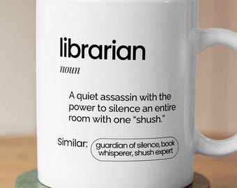 Funny Librarian Definition Mug | Book Lover Gift