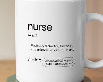 Funny Nurse Definition Mug | Healthcare Humor Gift