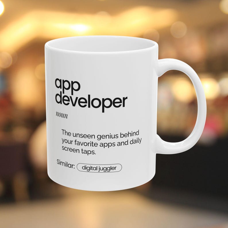App Developer Coffee Mug | Dictionary Definition Tech Gift image 2
