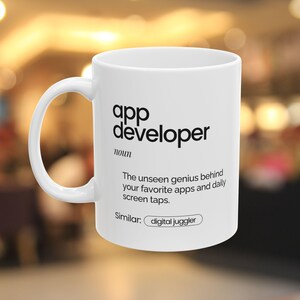 App Developer Coffee Mug | Dictionary Definition Tech Gift image 9