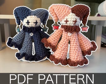 Patrón de Ganchillo – Peluche Jules el Bufón – Tutorial Amigurumi PDF
