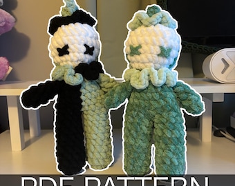 Crochet Pattern – Pib the Clown Plushie – No Sew PDF Amigurumi Tutorial
