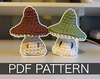 No Sew - Lil Mushroom Guy Crochet Pattern – PDF Download