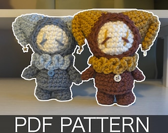 Crochet Pattern – Whimsical Stumpy Jester/Clown Plushie – PDF Amigurumi Tutorial