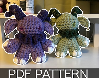 Crochet Pattern – Gruhm the Baphotroll Plushie – PDF Amigurumi Tutorial