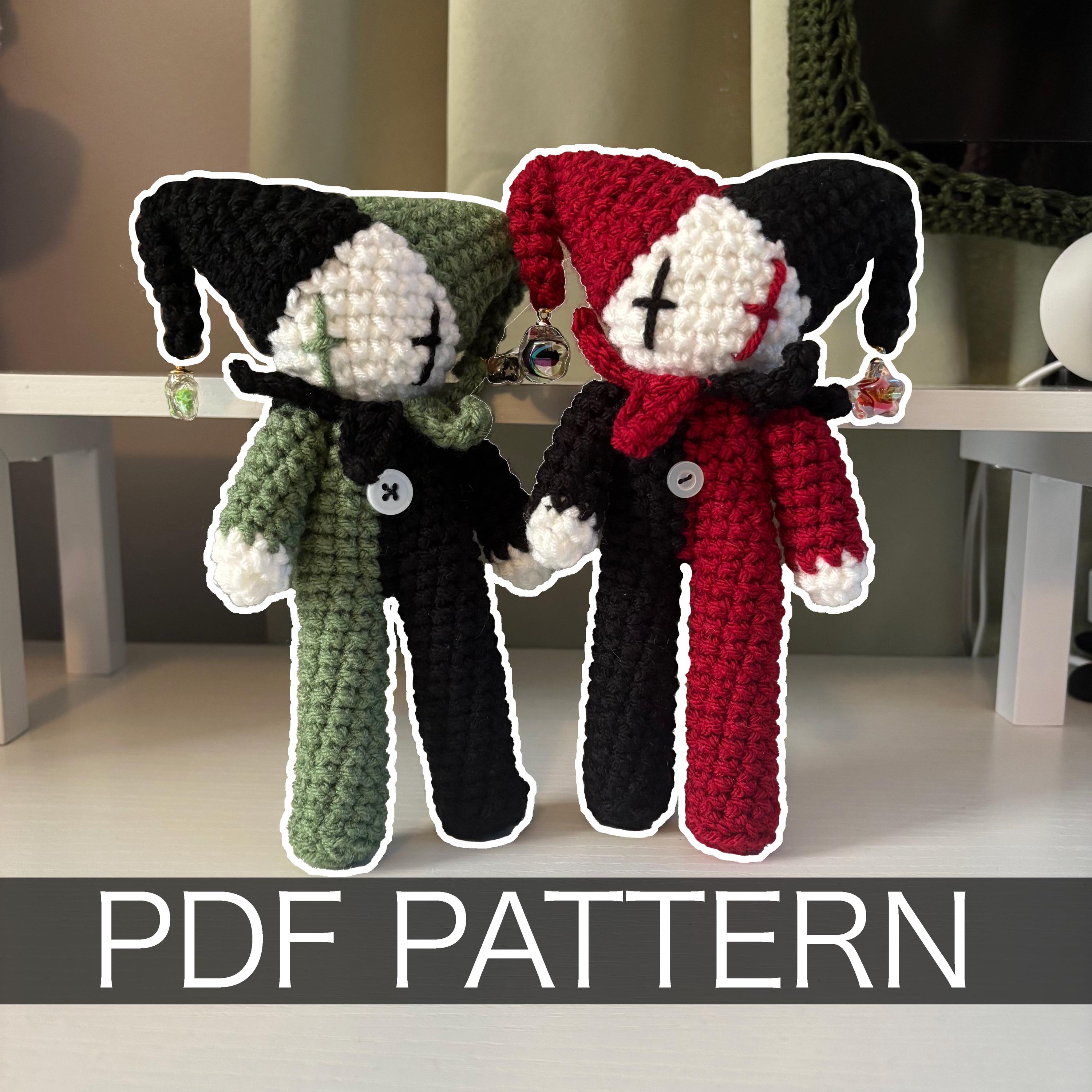 37 Clown Crochet Patterns to Add Color, Character, and Circus Charm 25 Crochet Pattern Tall Whimsical Jester/Clown Plushie