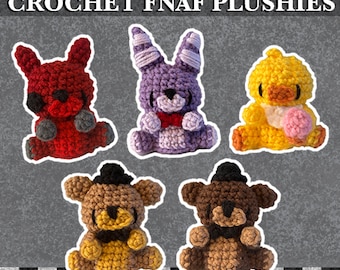 Handmade Crochet Five Night at Freddy’s Plushies – Inspired Animatronics – Amigurumi Toy