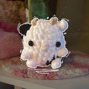 Crochet Chunky Cow: Handmade Plush Amigurumi Toy
