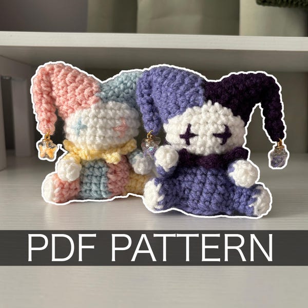 Häkelanleitung – Witziger sitzender Narr – PDF Amigurumi Anleitung