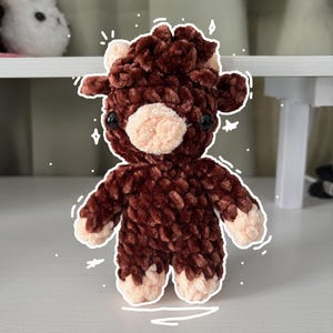 Crochet Highland Cow | Handmade Fluffy Cow Plush | Highland Cattle Toy | Scottish Cow Decor | Gift for Cow Lovers