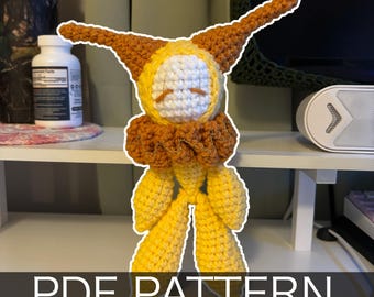 Crochet Pattern – Ragdoll Jester/Clown Plushie – PDF Amigurumi Tutorial