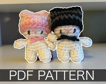 Crochet Pattern – Crochet Cat Wearing Cat Beanie Plushie – PDF Amigurumi Tutorial