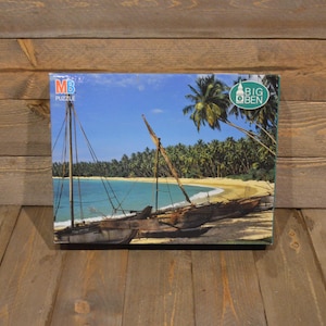 NEW SEALED 1990 Milton Bradley Big Ben Interlocking Puzzle - 1000 Pieces - 4962-11 Sri Lanka 20 1/8&quot; x 26 3/16&quot;