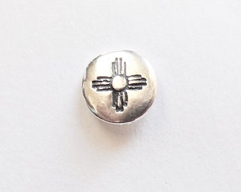 Sterling Zia tie tack, petroglyph jewelry, gift for men, mens gift, under 15, rock art lapel pin, sun symbol accessory