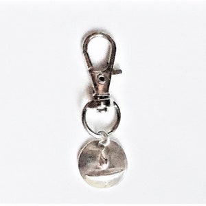 Sterling Unitarian key chain, UU accessories, flaming chalice gift