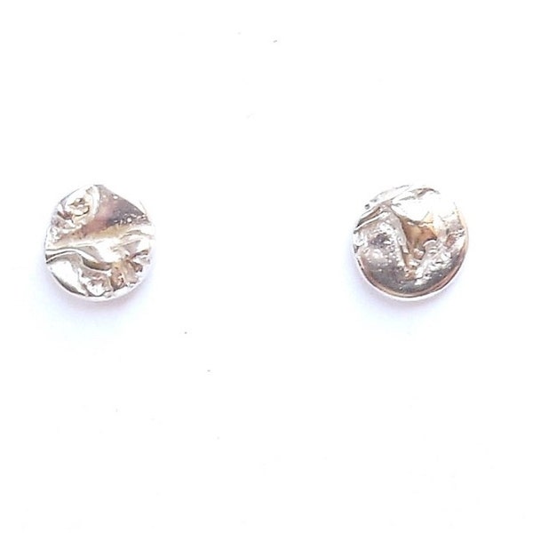 Sterling wild flower post earrings, mini studs, hiker jewelry, camper gift, botanical replica, floral jewelry, elfen jewelry