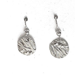 Sterling juniper earrings, 12 mm botanical charms, landscaper gift, gardener accessory, botanical replicas